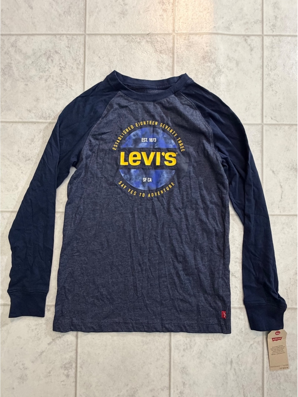 Levi's navy long sleeve graphic T-shirt